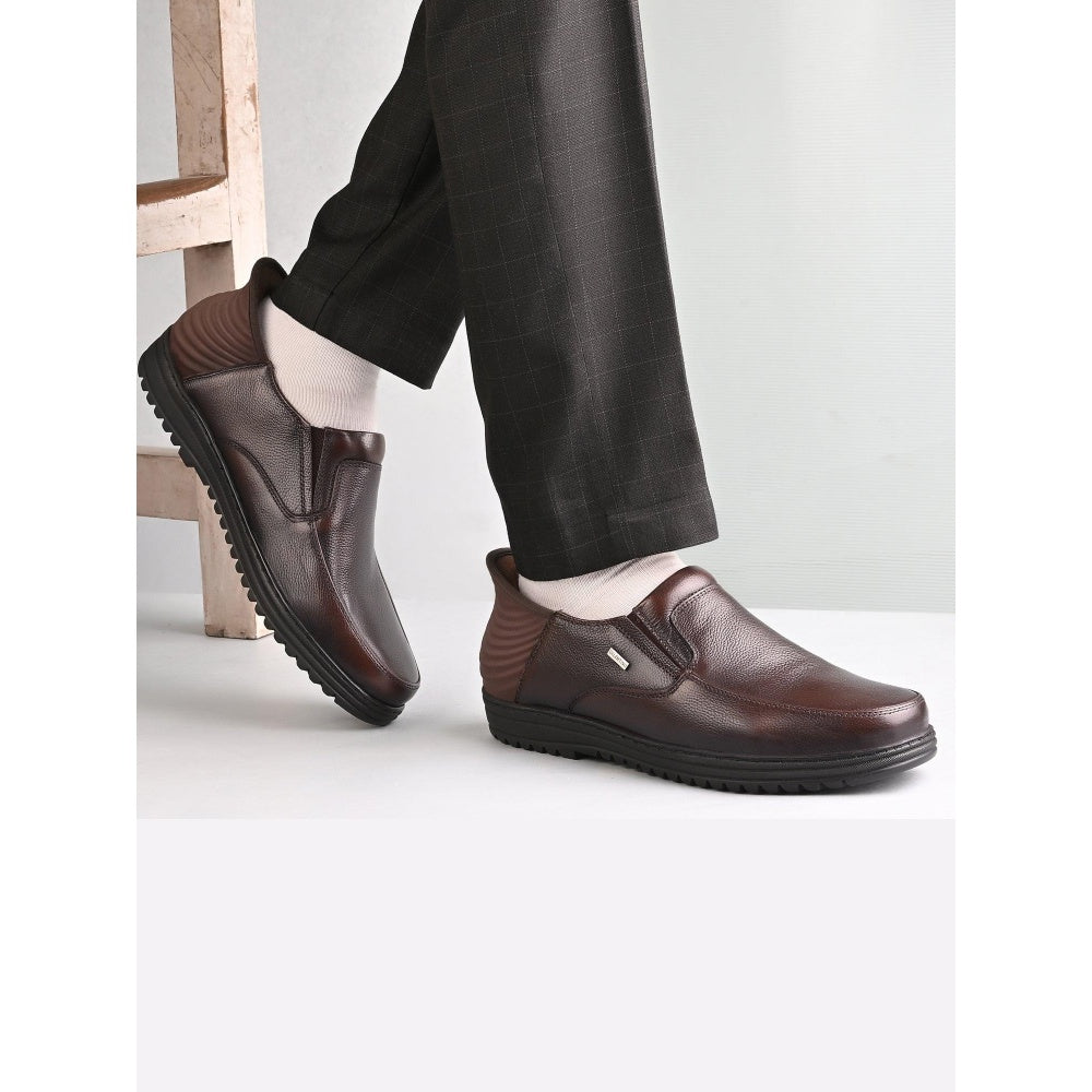 Valentino Men Premium Leather Pine Hands-Free Slip-In Loafer Shoes