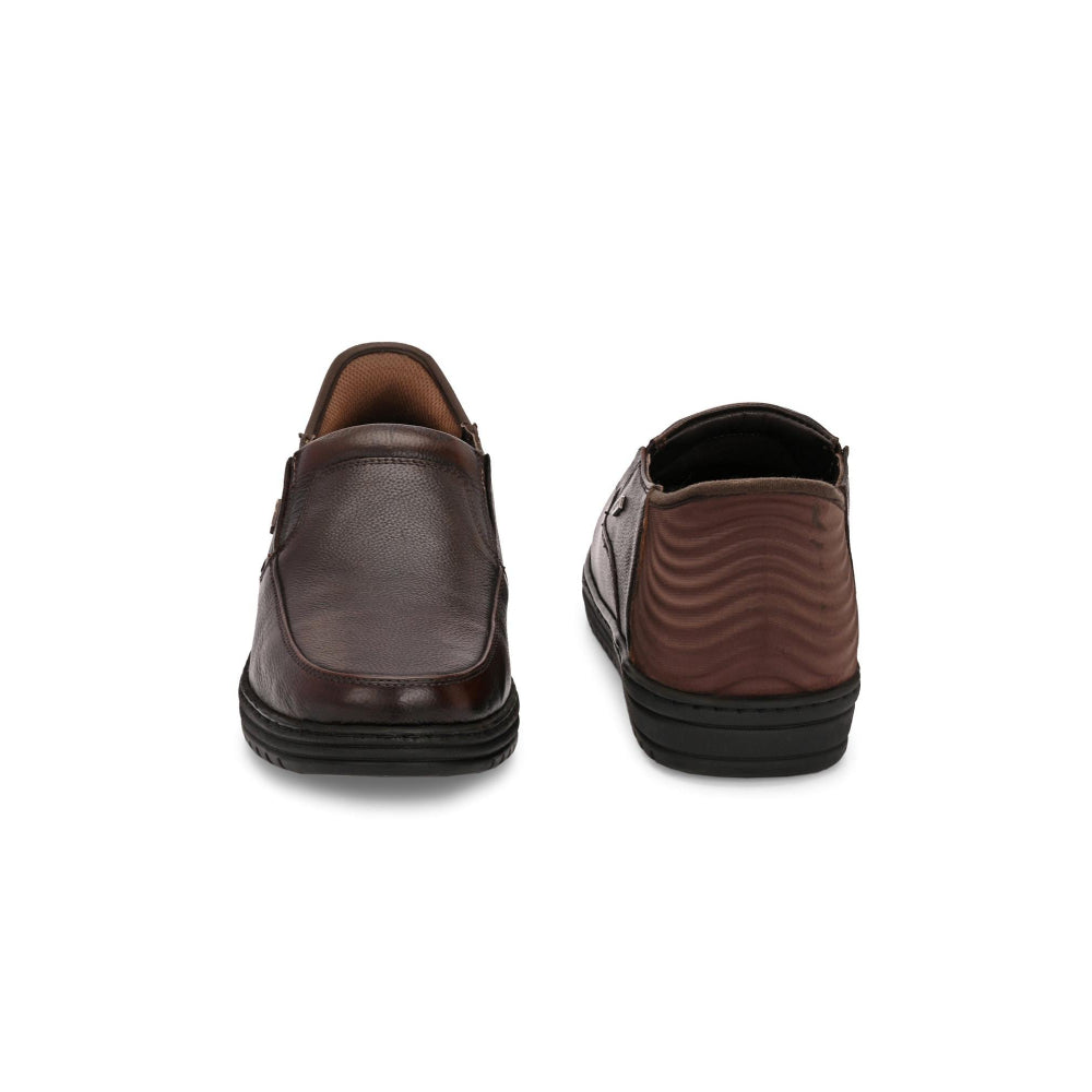 Valentino Men Premium Leather Pine Hands-Free Slip-In Loafer Shoes