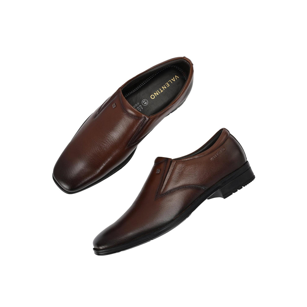 Valentino Men Premium Leather Slip-On Formal Loafer Shoes