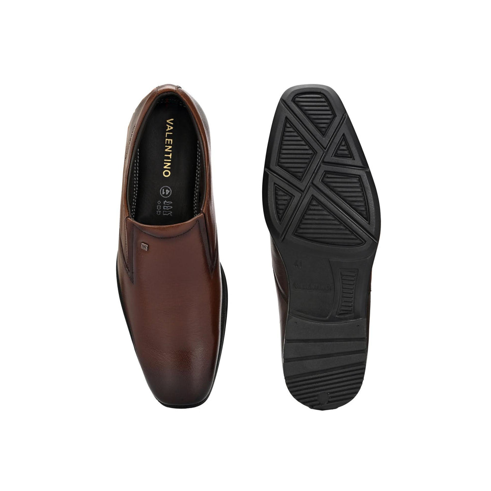 Valentino Men Premium Leather Slip-On Formal Loafer Shoes