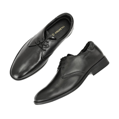 Valentino Men Premium Leather Black Lace Up Formal Shoes