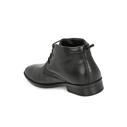 Valentino Men Premium Leather Black Lace-Up Formal Derby Shoes