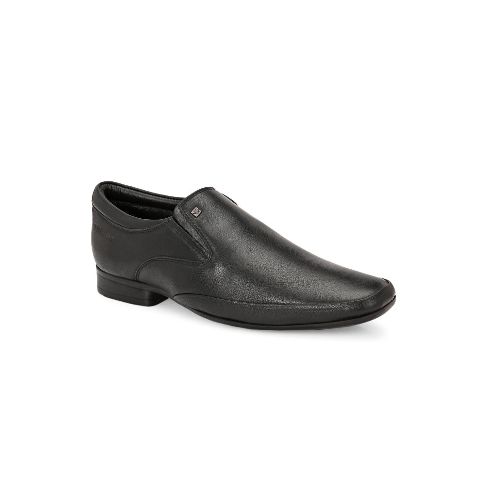 Valentino Men Premium Leather Black Slip-On Formal Loafer Shoes