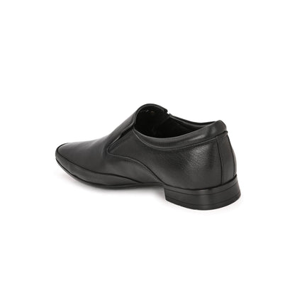 Valentino Men Premium Leather Black Slip-On Formal Loafer Shoes