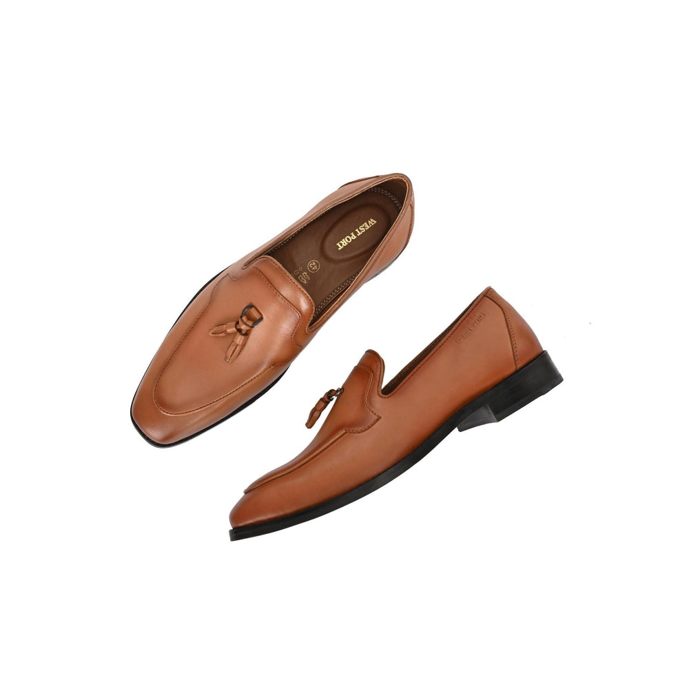 Valentino West Port Men Leather Tassel Loafers