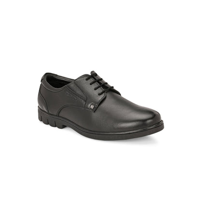 Valentino Men Premium Leather Black Lace-Up Formal Derby Shoes