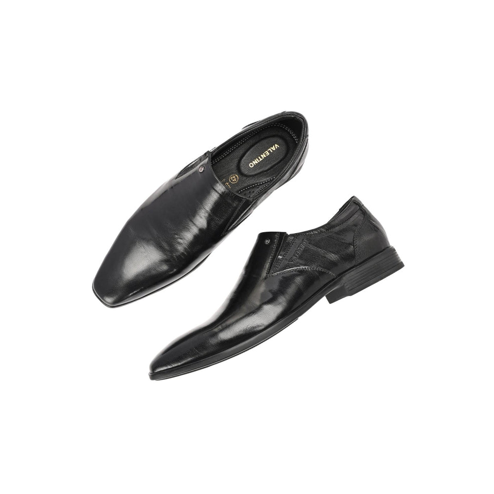 Valentino Men Premium Leather Slip-On Formal Loafer Shoes