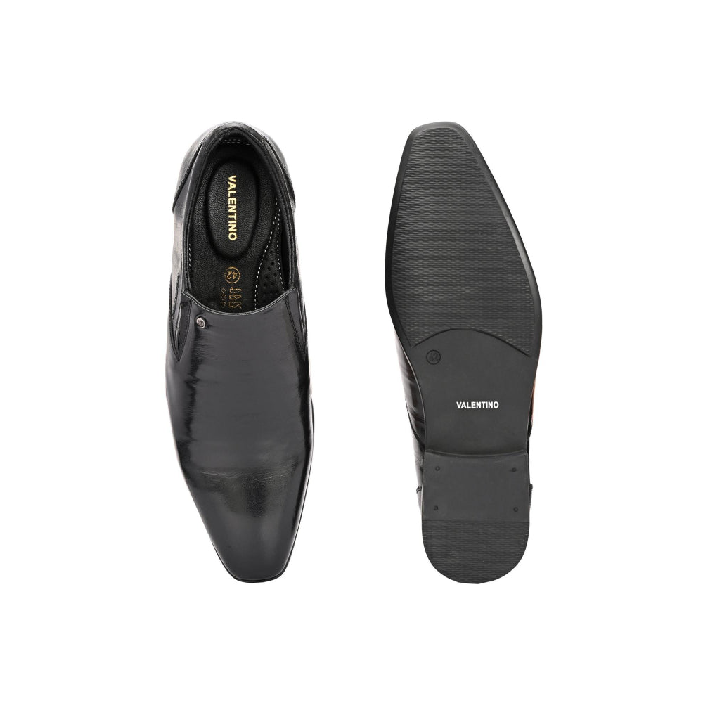 Valentino Men Premium Leather Slip-On Formal Loafer Shoes