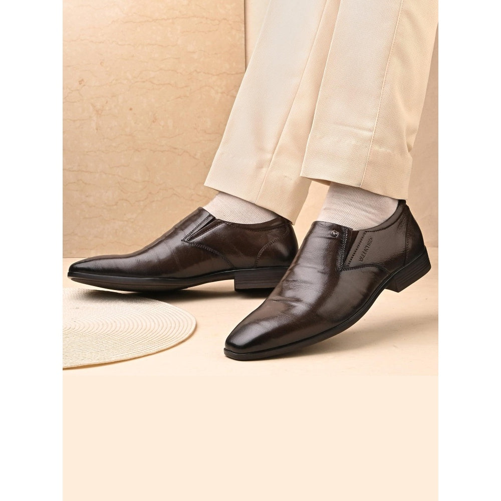 Valentino Men Premium Leather Slip-On Formal Loafer Shoes