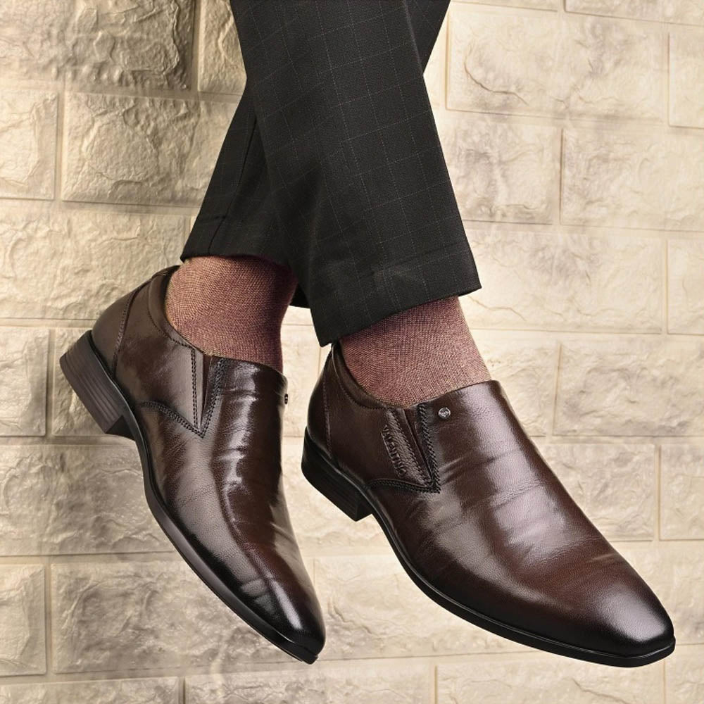 Valentino Men Premium Leather Slip-On Formal Loafer Shoes