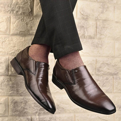 Valentino Men Premium Leather Slip-On Formal Loafer Shoes