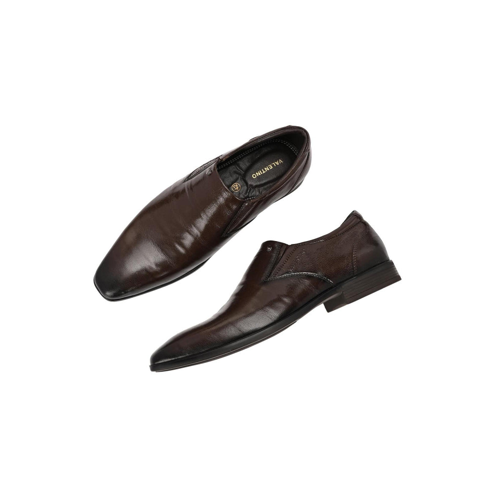 Valentino Men Premium Leather Slip-On Formal Loafer Shoes