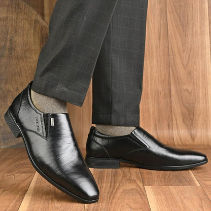 Valentino Men Premium Leather Slip-On Formal Loafer Shoes