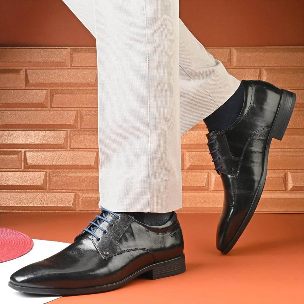 Valentino Men Premium Leather Lace-Up Formal Shoes