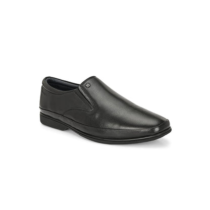 Valentino Men Premium Leather Black Slip-On Formal Loafer Shoes