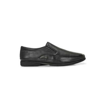 Valentino Men Premium Leather Black Slip-On Formal Loafer Shoes