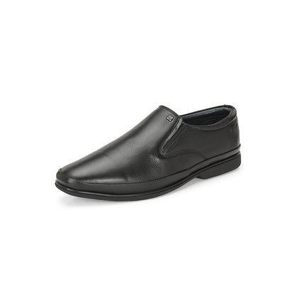Valentino Men Premium Leather Black Slip-On Formal Loafer Shoes