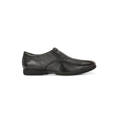 Valentino Men Premium Leather Black Slip-On Formal Loafer Shoes