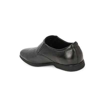 Valentino Men Premium Leather Black Slip-On Formal Loafer Shoes