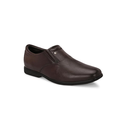Valentino Men Premium Leather Brown Slip-On Formal Loafer Shoes