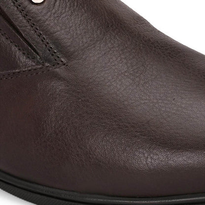 Valentino Men Premium Leather Brown Slip-On Formal Loafer Shoes