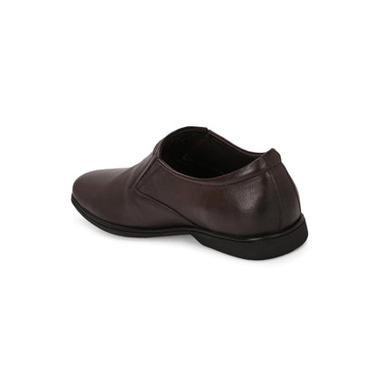 Valentino Men Premium Leather Brown Slip-On Formal Loafer Shoes