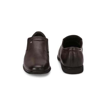 Valentino Men Premium Leather Brown Slip-On Formal Loafer Shoes