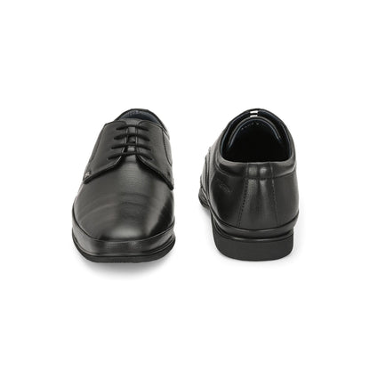 Valentino Men Premium Leather Black Lace Up Formal Derby Shoes