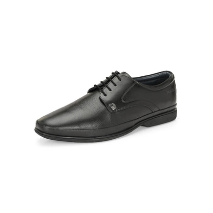 Valentino Men Premium Leather Black Lace Up Formal Derby Shoes