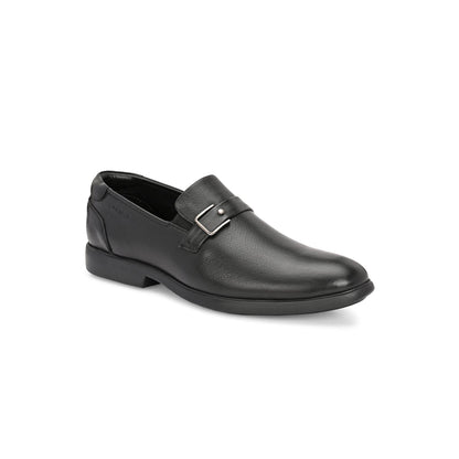 Valentino Men Premium Leather Black Slip-On Formal Loafer Shoes