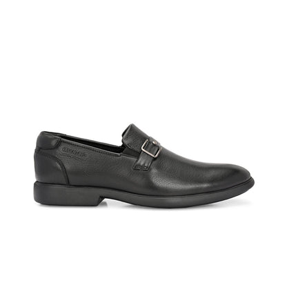 Valentino Men Premium Leather Black Slip-On Formal Loafer Shoes