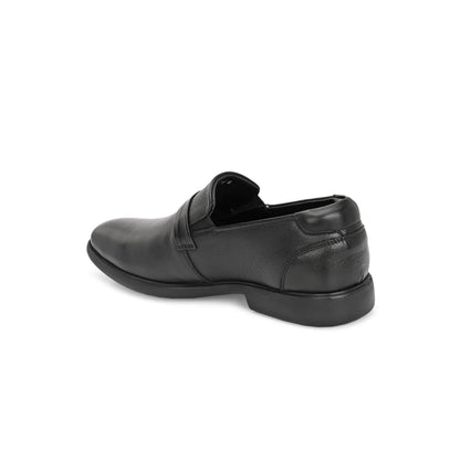 Valentino Men Premium Leather Black Slip-On Formal Loafer Shoes