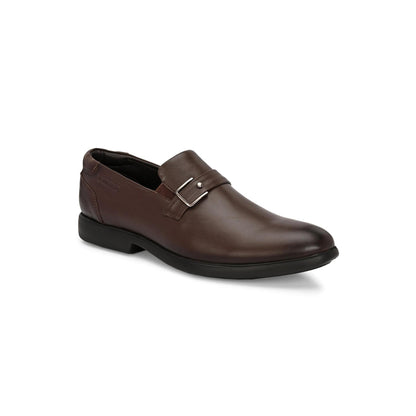 Valentino Men Premium Leather Brown Slip-On Formal Loafer Shoes