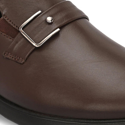 Valentino Men Premium Leather Brown Slip-On Formal Loafer Shoes