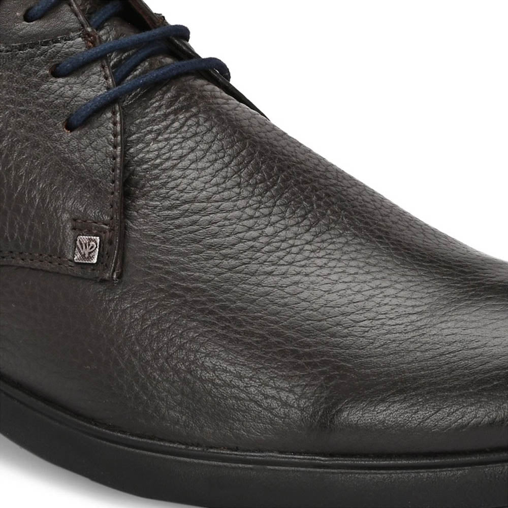 Valentino Men Premium Leather Brown Lace-Up Formal Derby Shoes