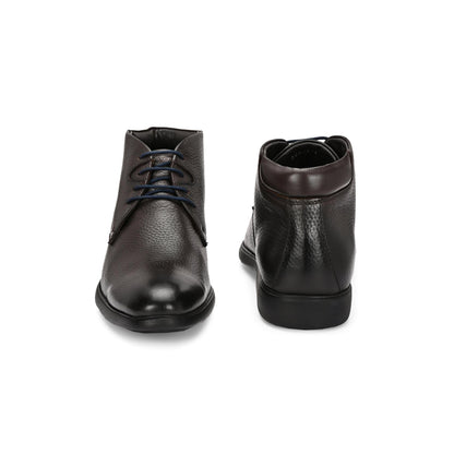 Valentino Men Premium Leather Brown Lace-Up Formal Derby Shoes