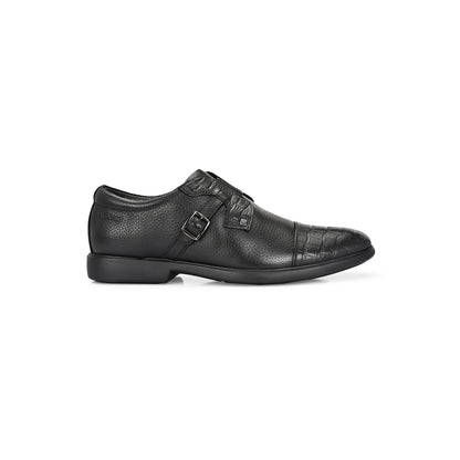 Valentino Men Premium Leather Black Slip-On Formal Loafer Shoes