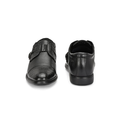 Valentino Men Premium Leather Black Slip-On Formal Loafer Shoes