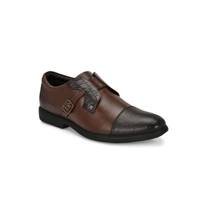 Valentino Men Premium Leather Brown Slip-On Formal Loafer Shoes