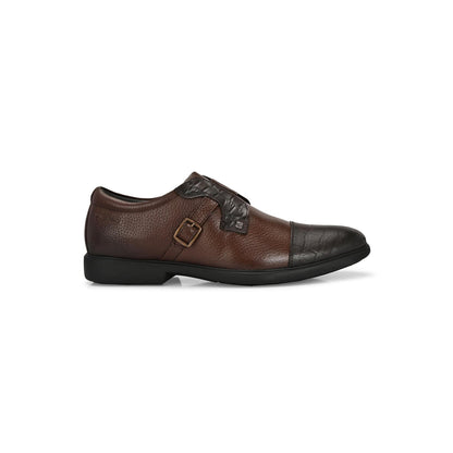Valentino Men Premium Leather Brown Slip-On Formal Loafer Shoes