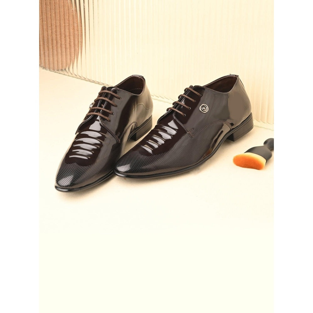 Valentino West Port Men Synthetic Patent Lace-Up Party Wear Shoes