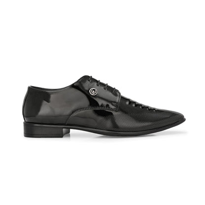 Valentino West Port Men Synthetic Patent Lace-Up Party Wear Shoes