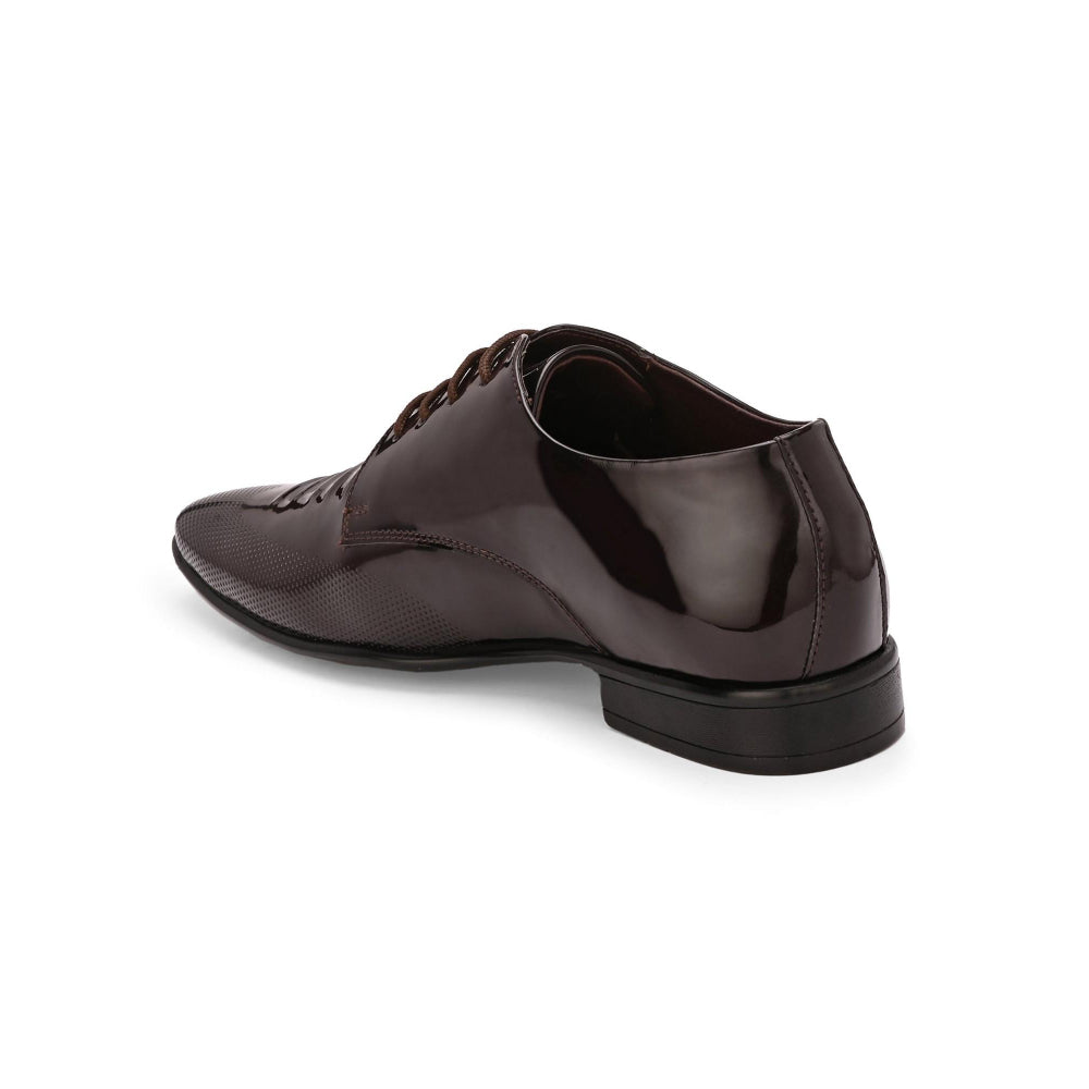 Valentino West Port Men Synthetic Patent Lace-Up Party Wear Shoes