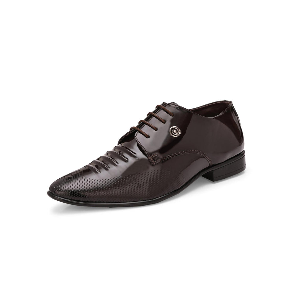 Valentino West Port Men Synthetic Patent Lace-Up Party Wear Shoes