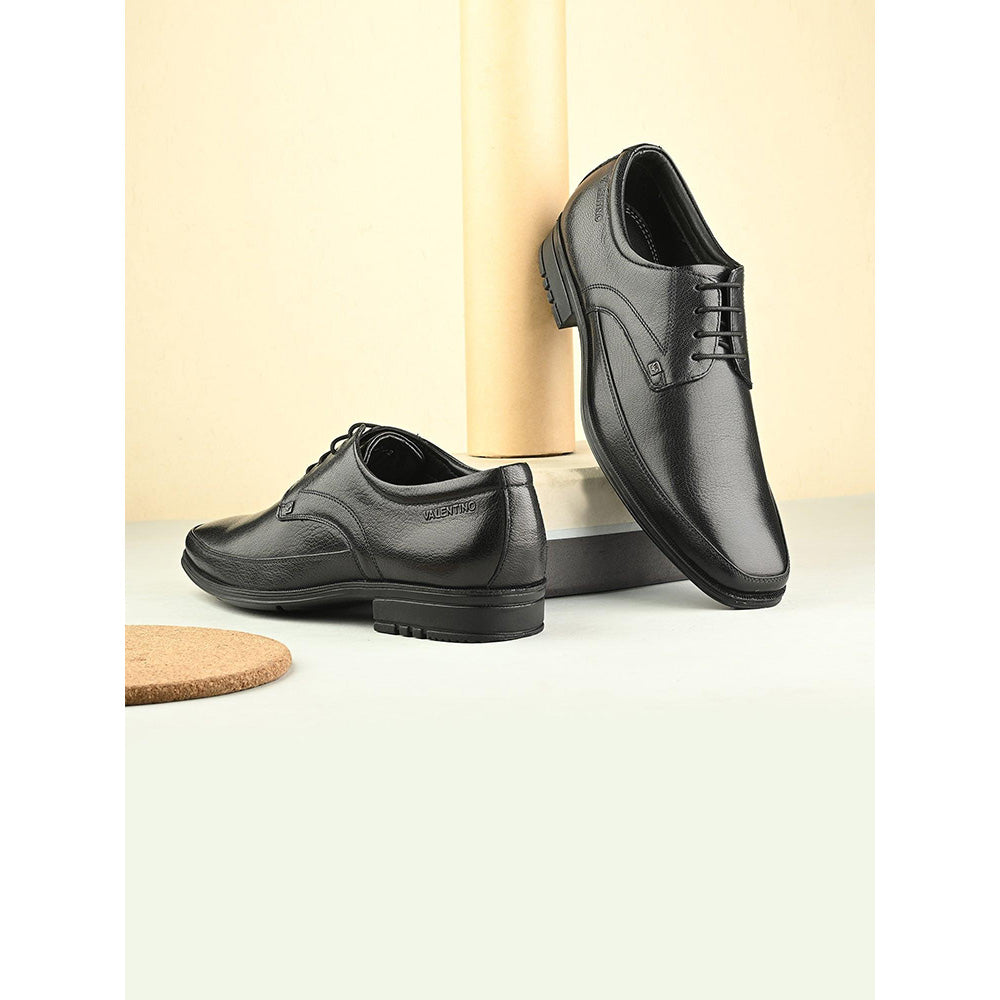 Valentino Men Premium Leather Lace-Up Formal Shoes
