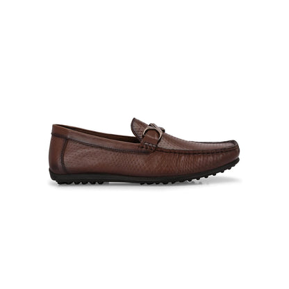 Valentino Men Premium Leather Brown Slip On Loafer