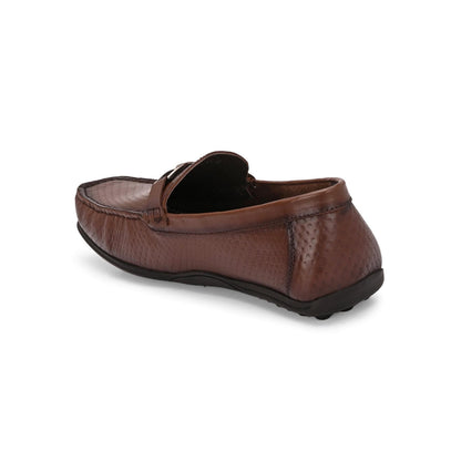Valentino Men Premium Leather Brown Slip On Loafer