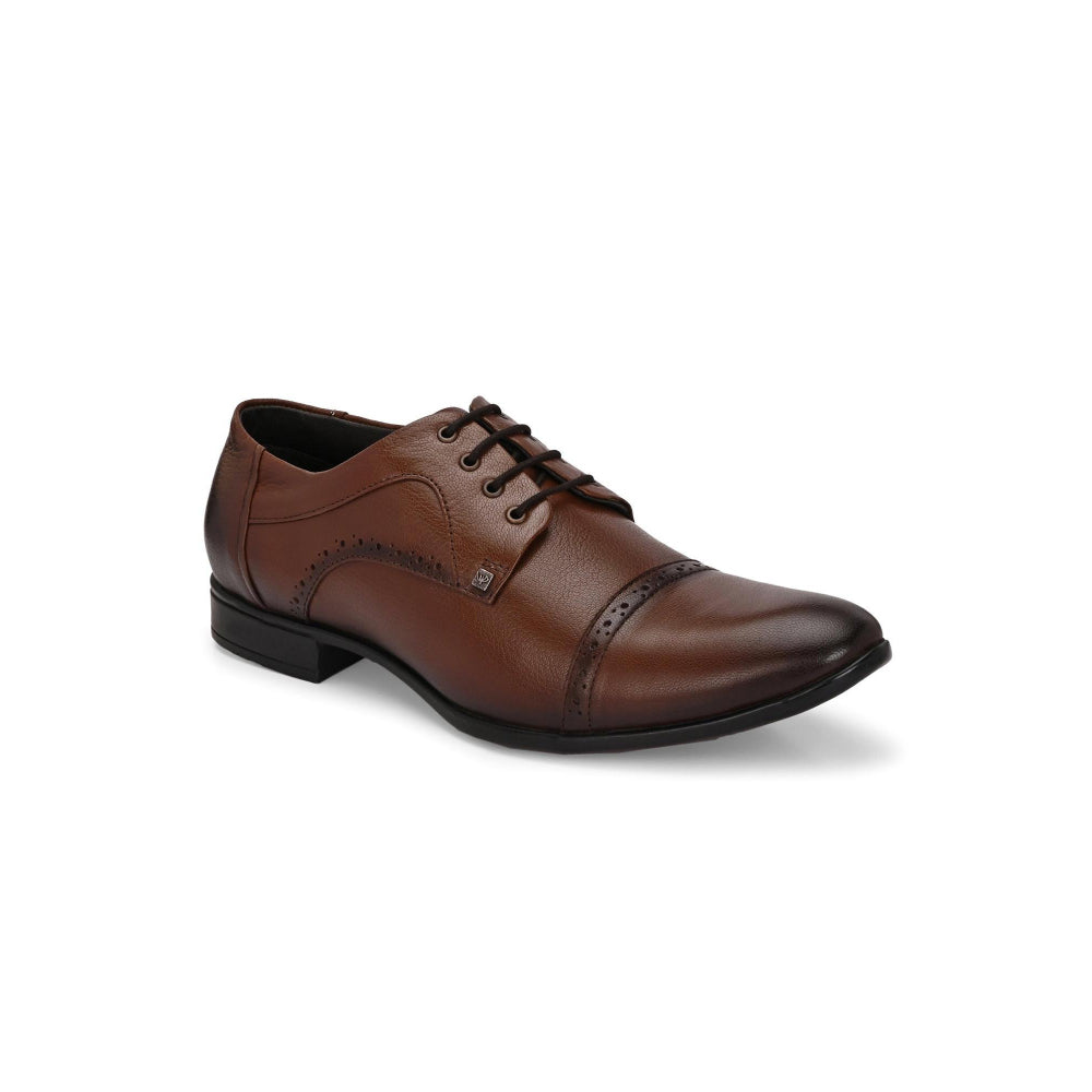 Valentino Men Premium Leather Lace-Up Formal Derby Shoes