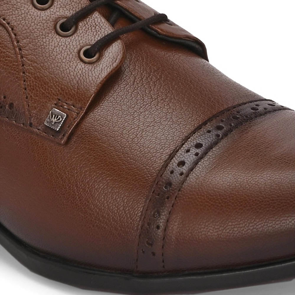Valentino Men Premium Leather Lace-Up Formal Derby Shoes