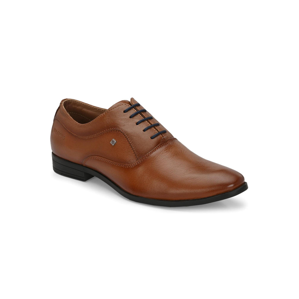 Valentino Men Premium Leather Tan Lace Up Formal Oxford Shoes